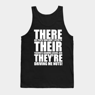 There Their Theyre English Grammar Funny Humor Teacher Tank Top